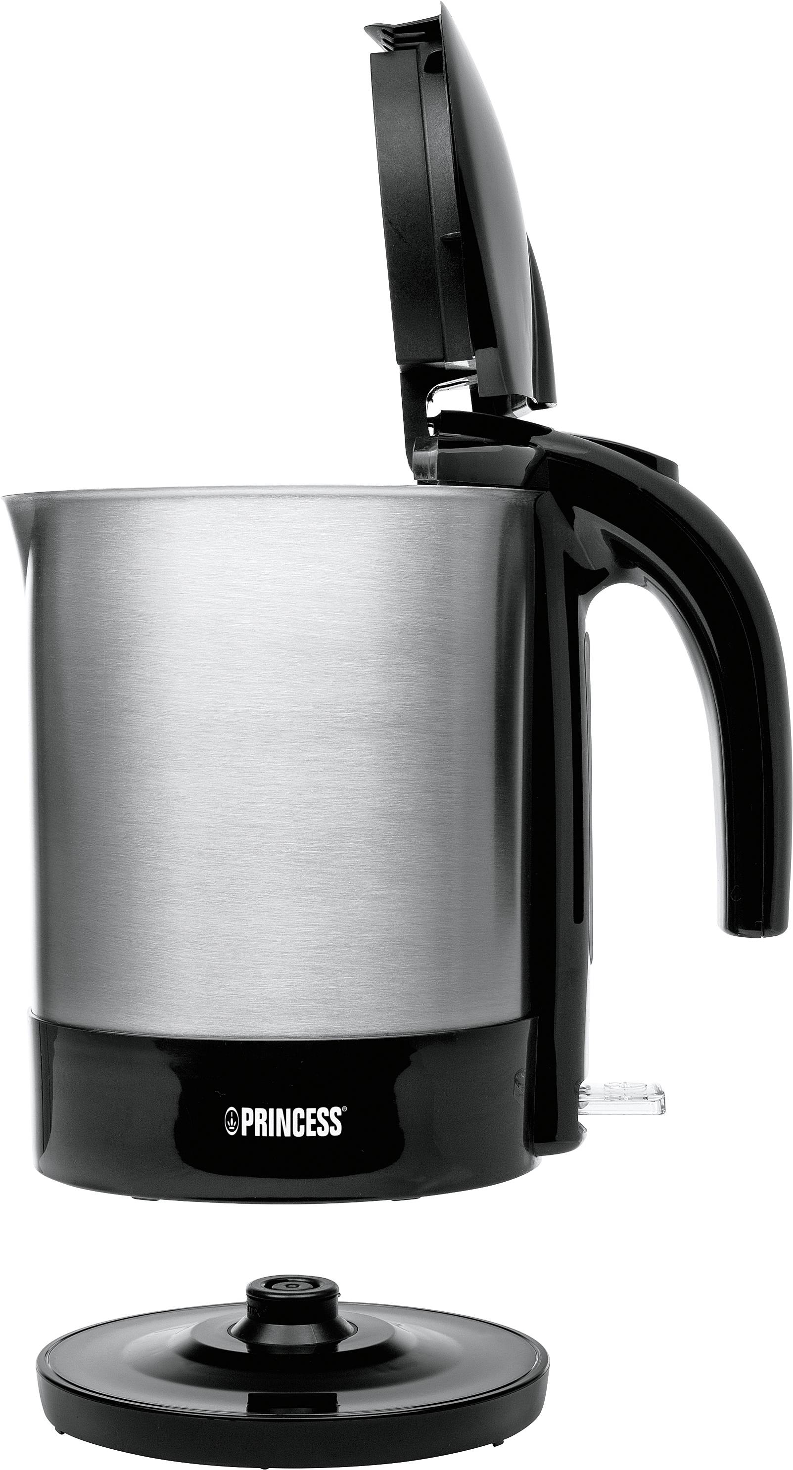 Princess Edelstahl Wasserkocher 236039 mit Kontrollleuchte, verdecktes Heizelement, für Links--0