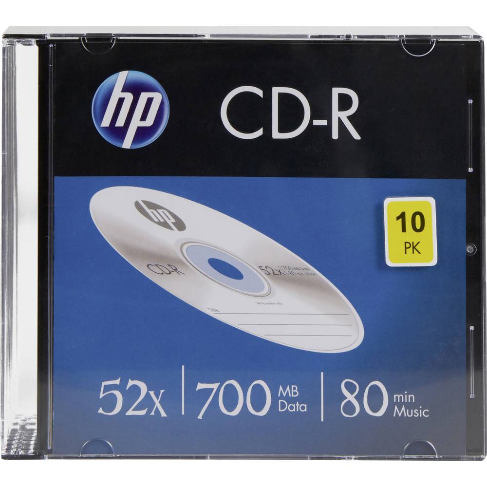 HP CRE00085 CD-R disc 700 MB 10 stuk(s) Slimcase