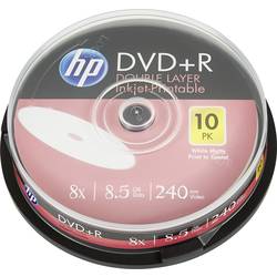 Image of HP DRE00060WIP DVD+R DL Rohling 8.5 GB 10 St. Spindel Bedruckbar