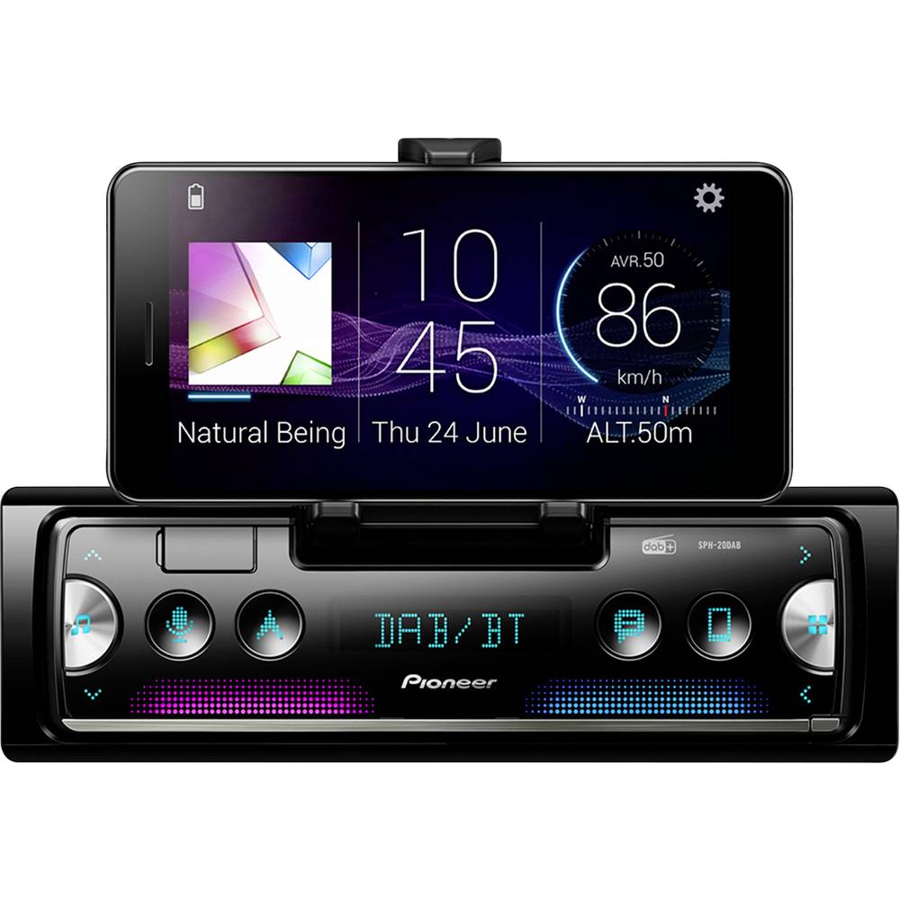 Pioneer SPH-20DAB MP3-Autoradio met DAB-Bluetooth-USB-iPod (inclusief lightning kabels)