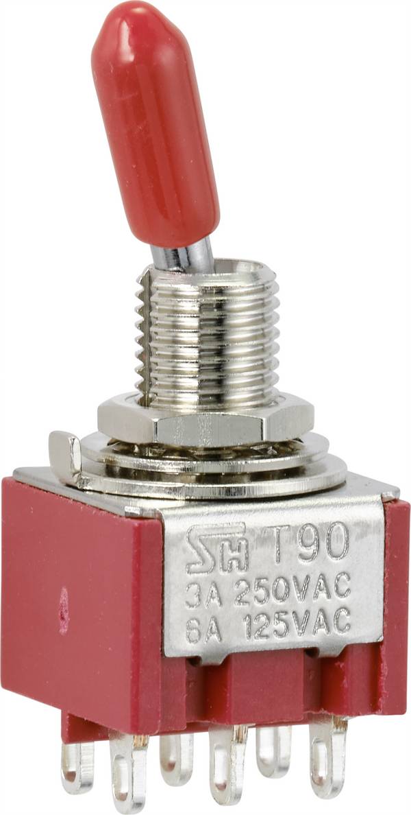 TRU COMPONENTS TC-9353996  Wippschalter 250 V/AC 3 A 2 x Ein/Ein  rastend 1 St.