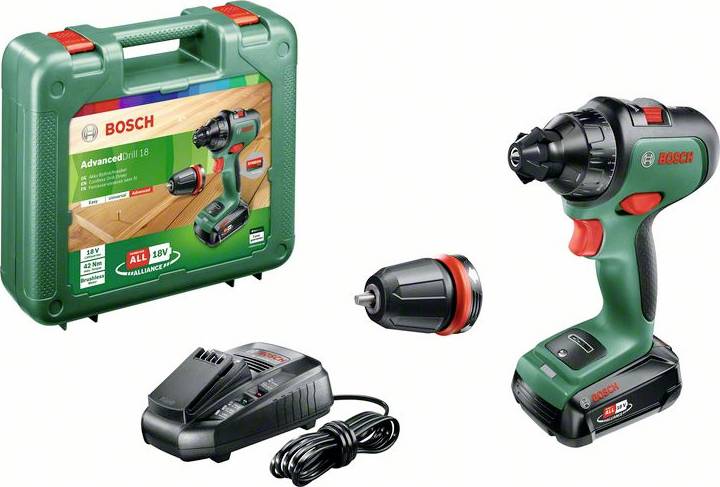 Bosch Home and Garden AdvancedDrill 18, B-Ware 06039B5005920 Akku-Bohrschrauber B-Ware (beschädigte / fehlende Verpackung) 18 V 2.5 Ah inkl. Akku, inkl. Koffer, inkl. Ladegerät