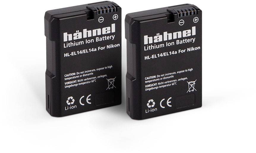 HÄHNEL HL-EL14a, 2er Kamera-Akku ersetzt Original-Akku EN-EL14, EN-EL14a 7.4 V 1050 mAh