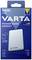 VARTA Powerbank-Verpackung. Kapazität 5000 mAh, USB-Typ-C und 2 USB-Ausgänge. Lädt Geräte für 26 Stunden Sprechzeit.