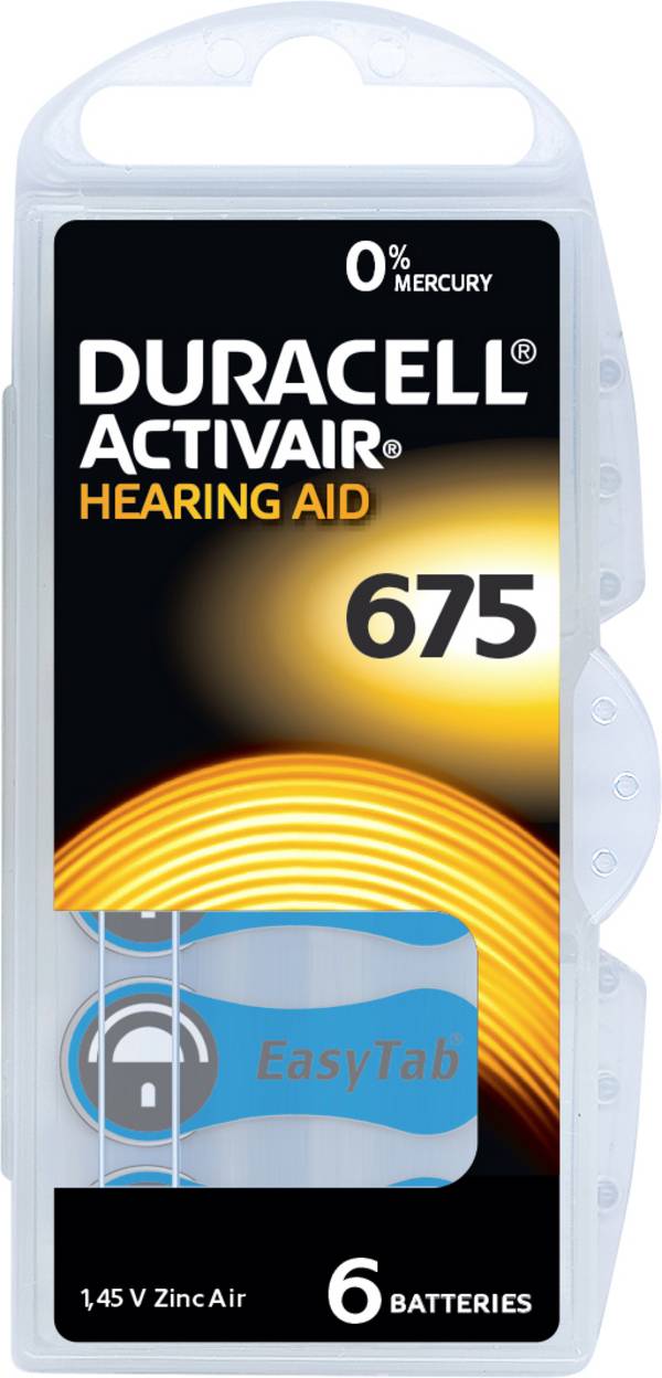 Duracell Hörgerätebatterie ZA675 1.45 V 6 St. 630 mAh Zink-Luft Activair 675