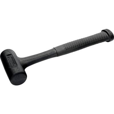 Gummihammer mit schwarzem, strukturiertem Griff. Geeignet für Arbeiten, die Oberflächenschonung erfordern.