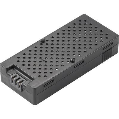 Schwarzes, rechteckiges, perforiertes elektronisches Gehäuse; möglicherweise ein Sensor oder ein spezielles Modul.