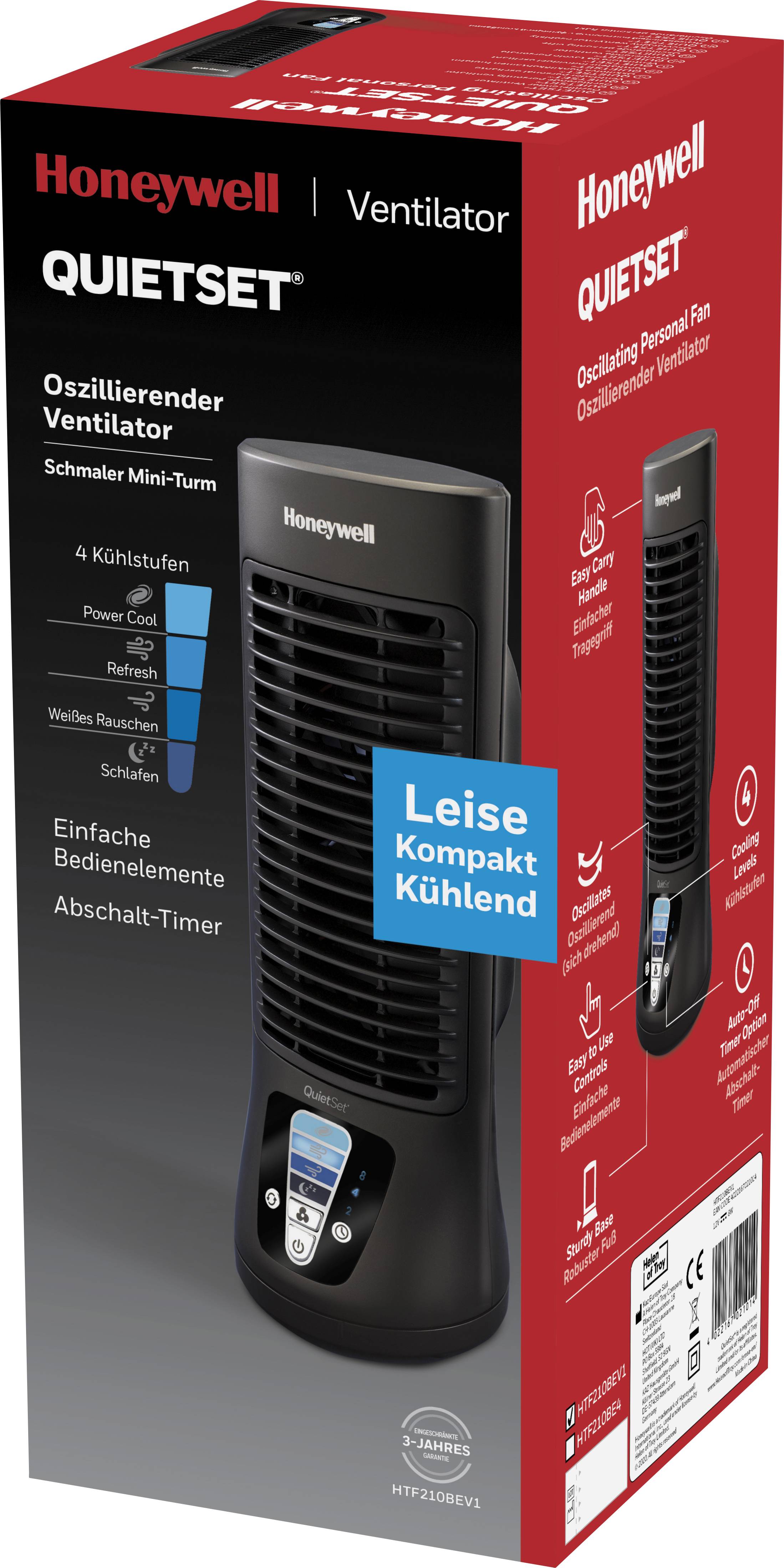 Honeywell HTF210BE4 Turmventilator 8 W Schwarz kaufen 