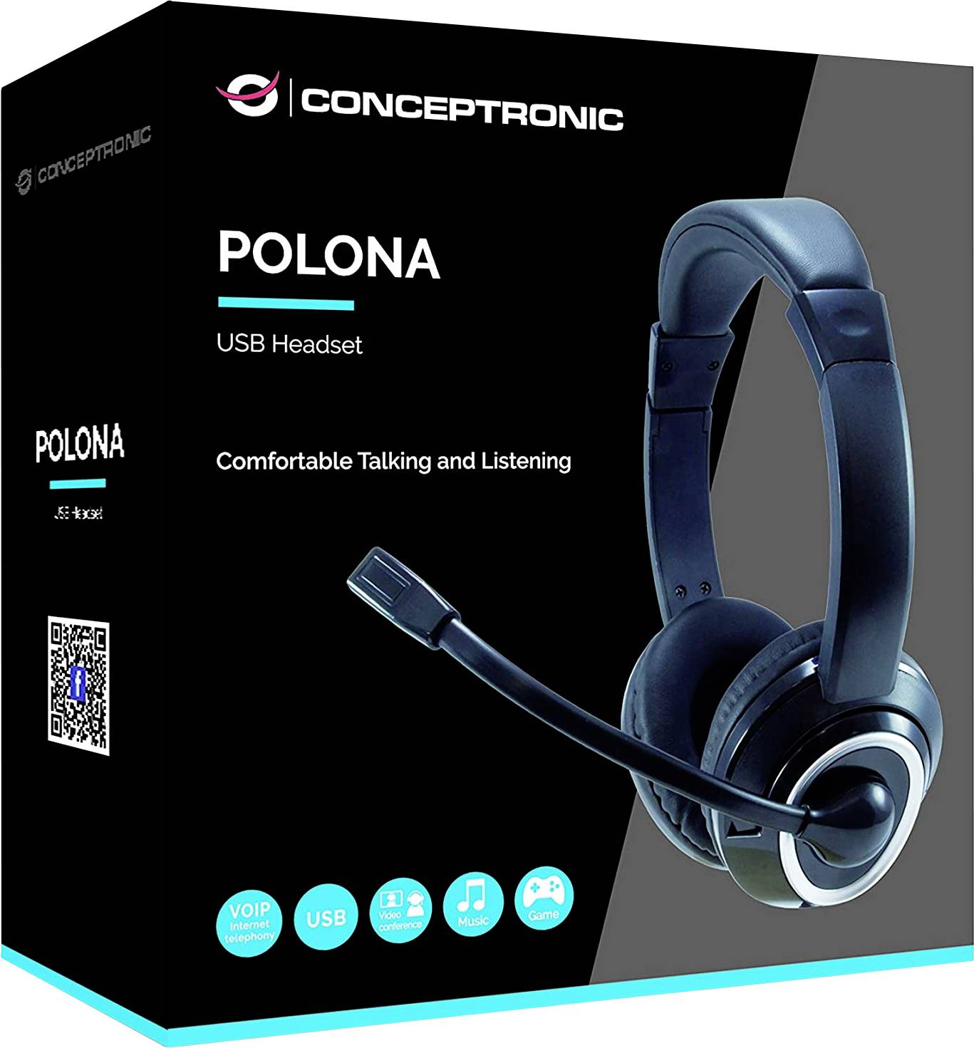 Conceptronic Polona POLONA01B - Headset - ohrumschließend-2