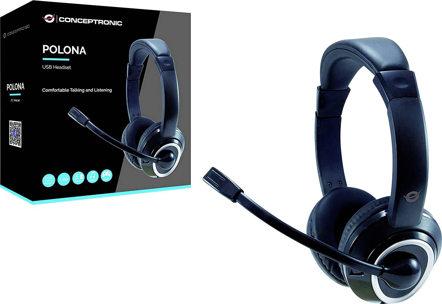 Conceptronic Polona POLONA01B - Headset - ohrumschließend-3