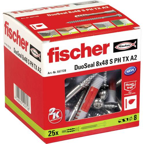 Fischer 557728 DuoSeal Dübel 48 mm 8 mm 25 St.