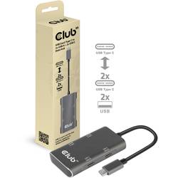 Image of club3D CSV-1542 USB-C™ (USB 3.2 Gen 2) Multiport Hub Schwarz