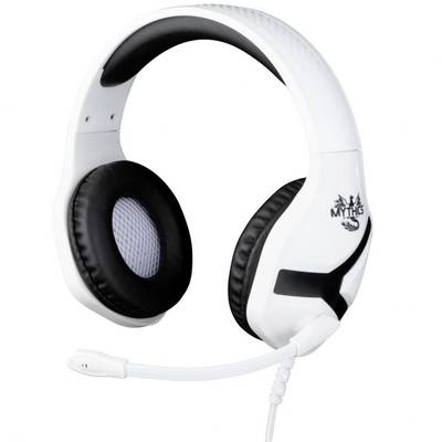 Konix NEMESIS PS5 HEADSET Gaming Over Ear Headset kabelgebunden Stereo Schwarz/Weiß  Lautstärkeregelung