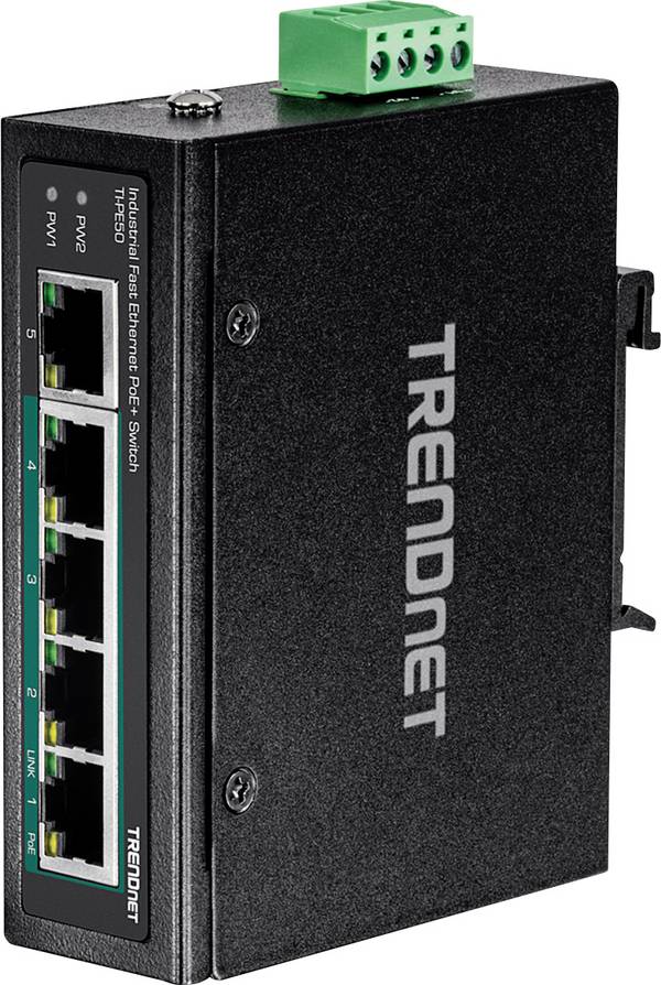 TrendNet 21.22.1439 TI-PE50 Industrial Ethernet Switch 10 / 100 MBit/s PoE-Funktion