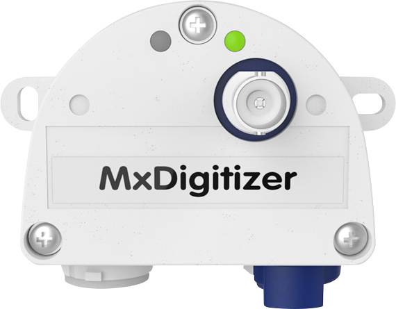 Ein weißes Gerät mit der Aufschrift 'MxDigitizer', oben grüne LED. Dient zur Digitalisierung elektrischer oder mechanischer Signale.