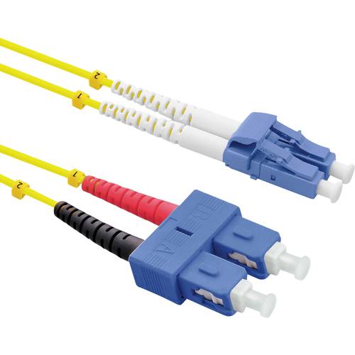 Thumbnail - ROLINE LWL-Kabel Duplex, Single Mode 9/125µm OS2, LC/SC, gelb, 3 m