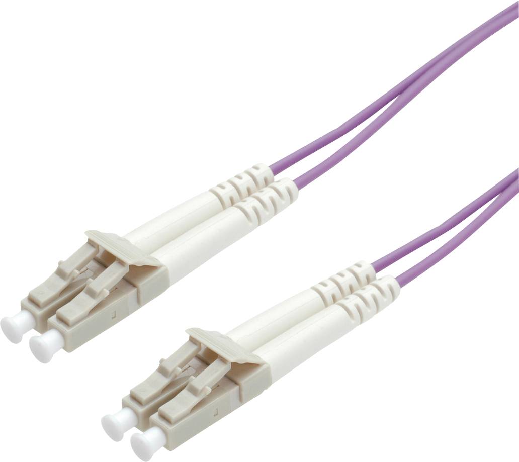 ROLINE LWL-Kabel 50/125µm OM4, LC/LC, Low-Loss-Stecker, violett, 5 m