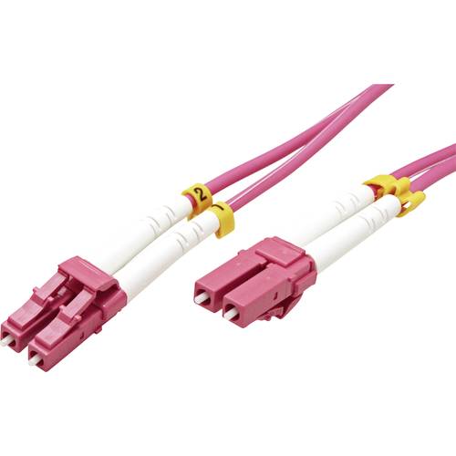 VALUE LWL-Kabel 50/125µm OM4, LC/LC, violett, 0,5 m