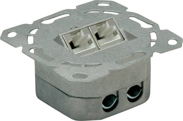 VALUE Cat.6A (Class EA) Dose, 2x STP, Unterputz, senkrecht, weiss