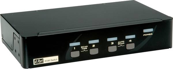 ROLINE DisplayPort USB 2.0 KVM Switch, 1 User - 4 PC