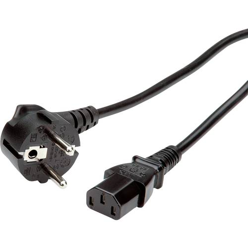 ROLINE Netzkabel, gerade IEC-Buchse, schwarz, 3 m
