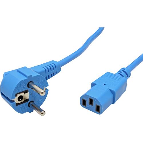 Thumbnail - ROLINE Netzkabel, gerade IEC-Buchse, blau, 1,8 m