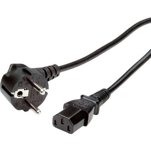 Thumbnail - VALUE Netzkabel, gerade IEC-Buchse, schwarz, 0,6 m
