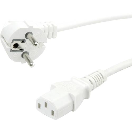 Thumbnail - VALUE Netzkabel, gerade IEC-Buchse, weiß, 0,6 m