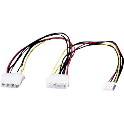 ROLINE Y-Kabel 4 pol. HDD / 4 pol. HDD + 4 pol. FDD, 0,3 m
