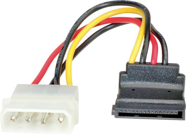 ROLINE Adapterkabel 4 pol. HDD / SATA, abgewinkelt, 0,1 m