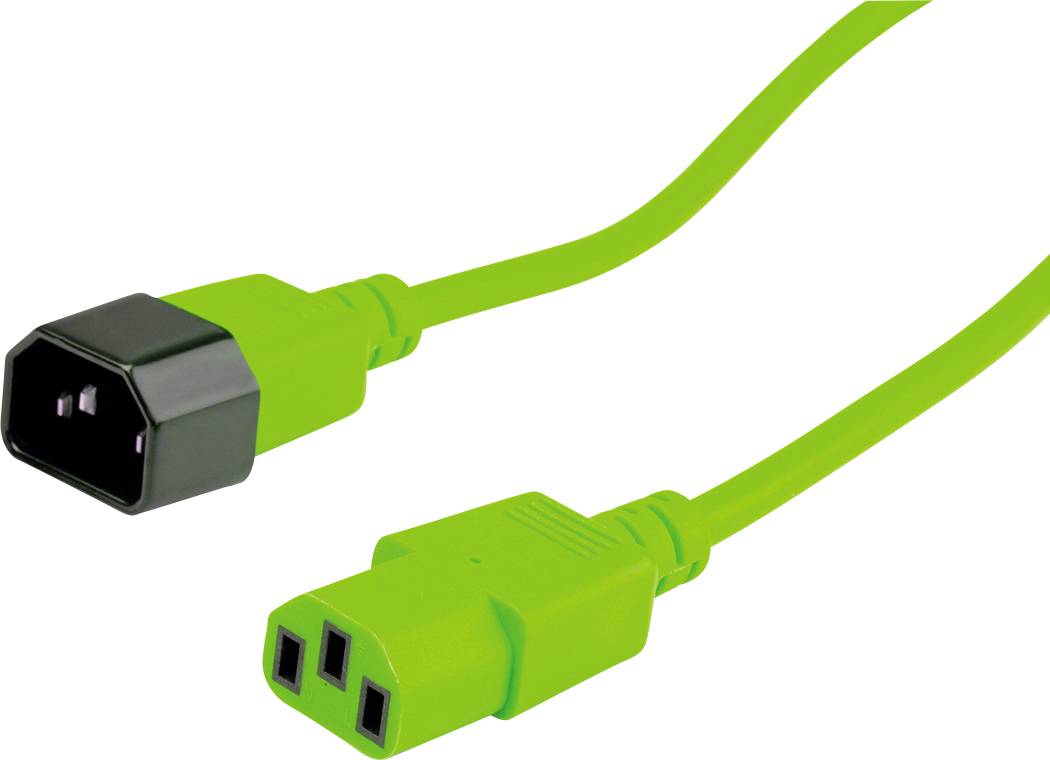 ROLINE Apparate-Verbindungskabel, IEC 320 C14 - C13, grün, 3 m