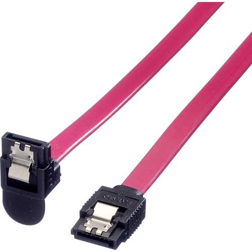 Thumbnail - ROLINE Int. SATA 6.0 Gbit/s HDD-Kabel mit Schnappverschluss, gewinkelt, 1 m