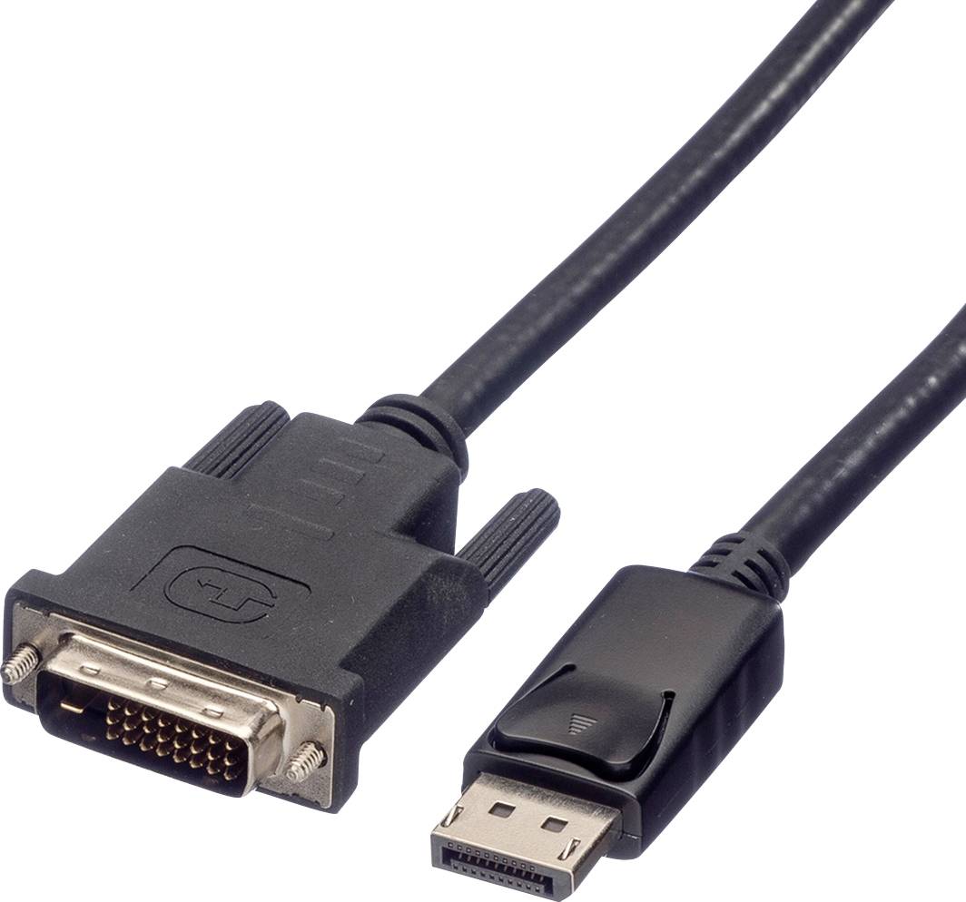 Thumbnail - ROLINE DisplayPort Kabel DP ST - DVI ST, LSOH, schwarz, 5 m