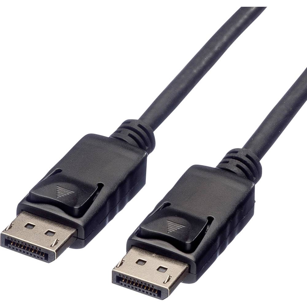 Roline DisplayPort Aansluitkabel 7.50 m 11.04.5765 Afgeschermd Zwart [1x DisplayPort stekker 1x Disp
