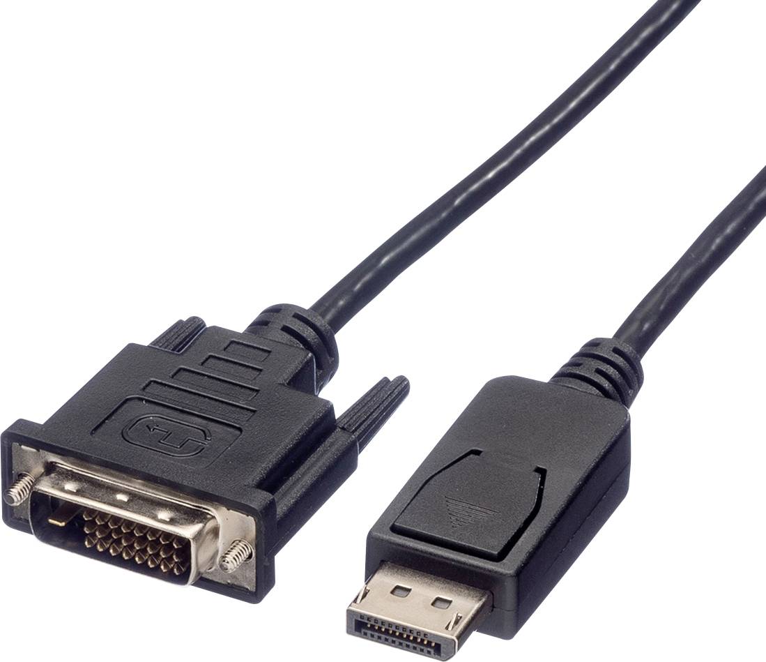 Thumbnail - ROLINE DisplayPort Kabel DP ST - DVI ST, schwarz, 1 m