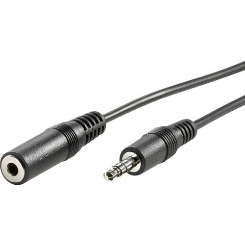 VALUE 3,5mm Verlängerungskabel ST / BU, schwarz, 3 m
