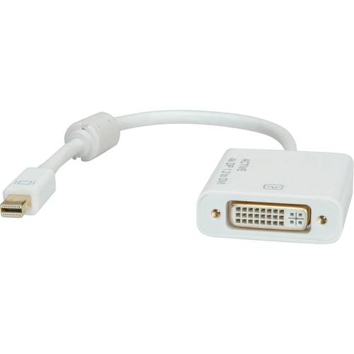ROLINE 4K Mini DisplayPort-DVI Adapter, Mini DP ST - DVI BU