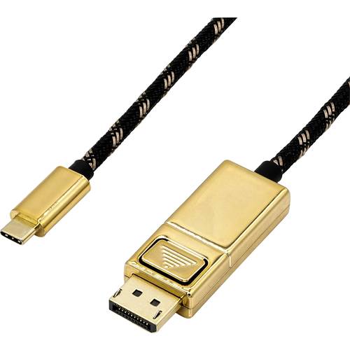 Thumbnail - ROLINE GOLD USB Typ C - DisplayPort Adapterkabel, v1.2, ST/ST, 1 m