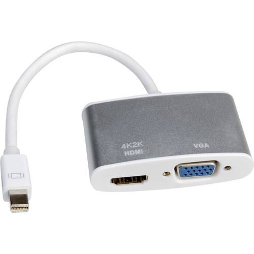 Thumbnail - ROLINE 4K MiniDP - HDMI/VGA Adapterkabel, MiniDP ST - HDMI/VGA BU, Aktiv