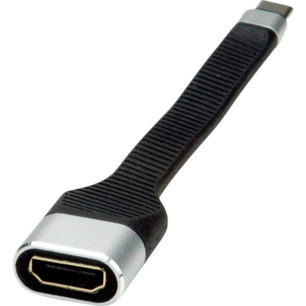Roline USB-C Aansluitkabel 0.13 m 12.03.3212 Zwart [1x USB-C stekker 1x HDMI-bus]
