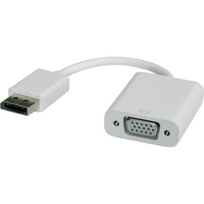Roline DisplayPort / VGA Adapterkabel DisplayPort Stecker, VGA 15pol. Buchse 0.15 m Grau 12.03.3135  DisplayPort-Kabel