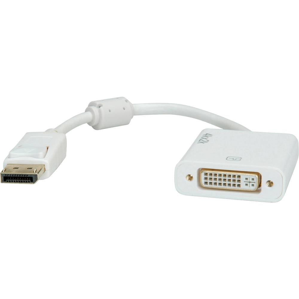 Roline DisplayPort Aansluitkabel 0.15 m 12.03.3136 Grijs [1x DisplayPort stekker 1x DVI-bus 24+1-pol