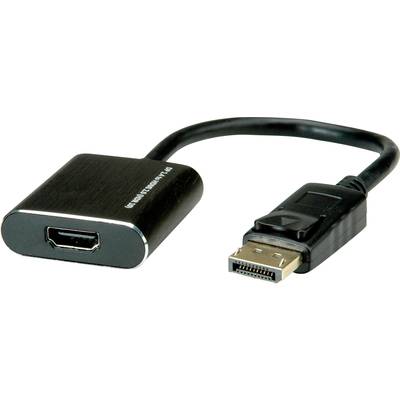 Roline DisplayPort / HDMI Adapterkabel DisplayPort Stecker, HDMI-A Buchse 0.15 m Schwarz 12.03.3164  DisplayPort-Kabel