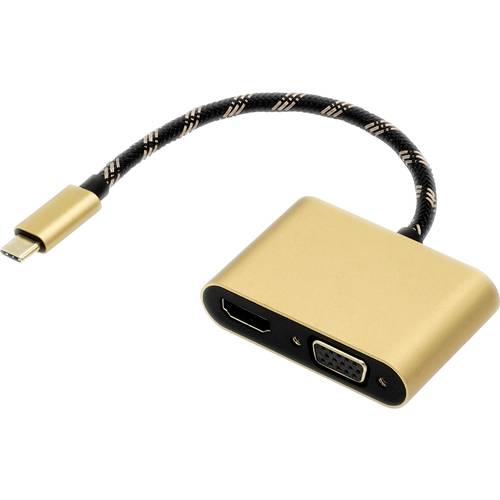 ROLINE GOLD Display Adapter USB Typ C - VGA + HDMI