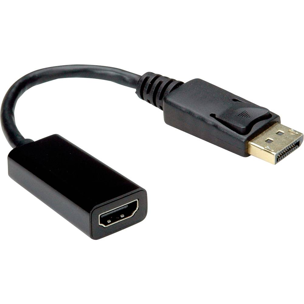 Value DisplayPort Aansluitkabel 0.15 m 12.99.3138 Zwart [1x DisplayPort stekker 1x HDMI-bus]