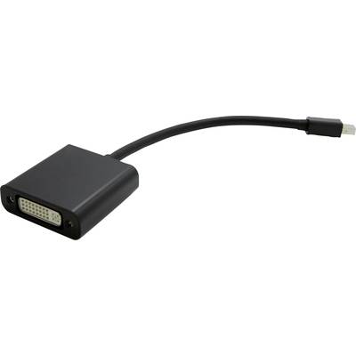 'Ein Adapterkabel mit einem DVI-Anschluss und einem Mini DisplayPort-Stecker, geeignet für die Verbindung von Computern mit Monitoren.'