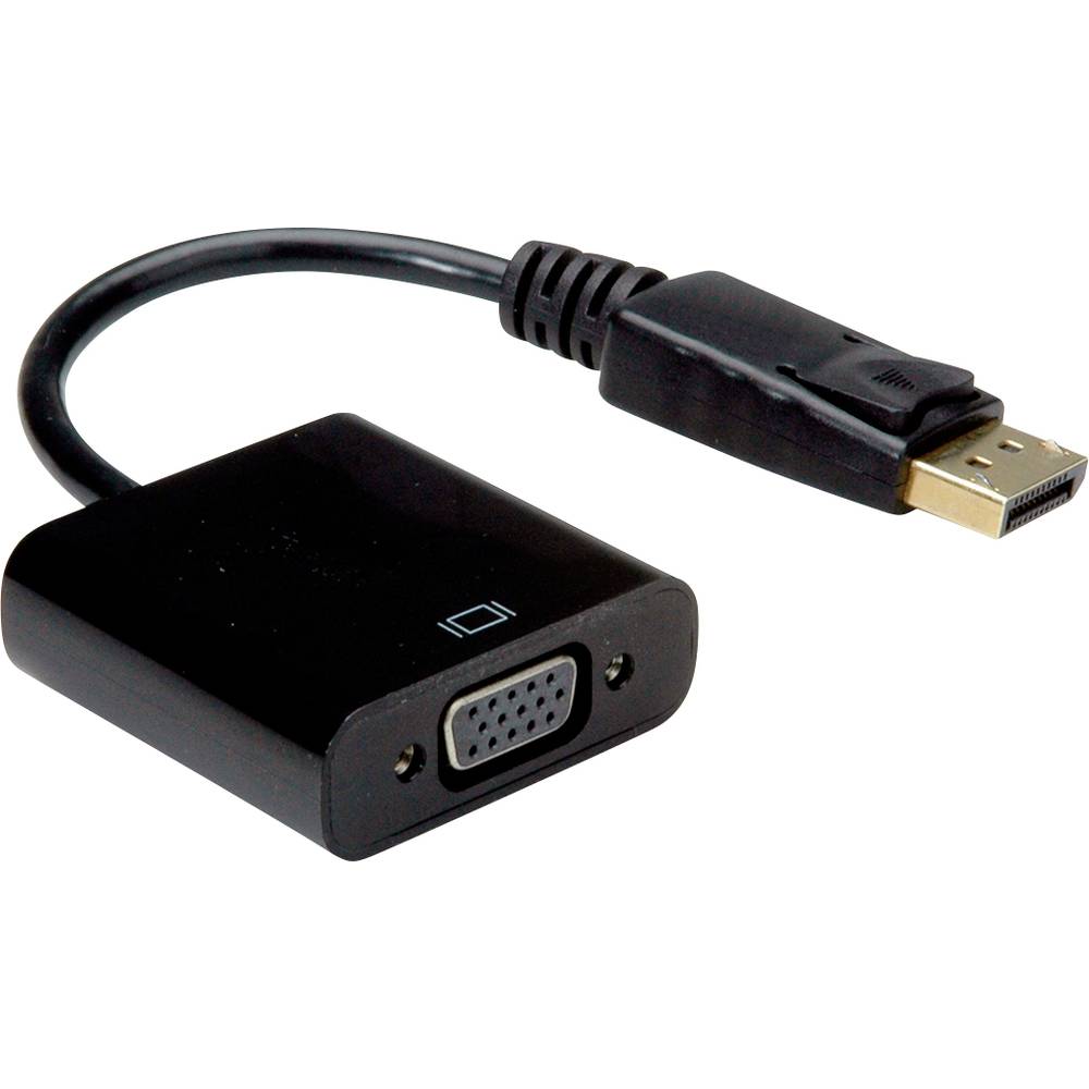 Value DisplayPort Aansluitkabel 0.15 m 12.99.3136 Zwart [1x DisplayPort stekker 1x VGA-bus]