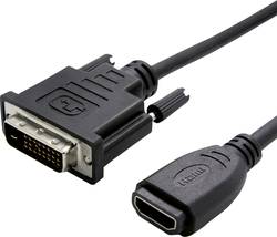 Adapterlösung mit Buchse (HDMI) und Stecker (DVI)