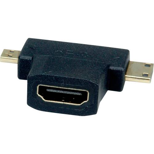 Thumbnail - VALUE HDMI T-Adapter HDMI - HDMI Mini + HDMI Micro