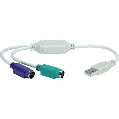 Value USB 2.0 Adapterkabel [1x USB 2.0 Stecker A - 2x PS/2-Buchse] VALUE 